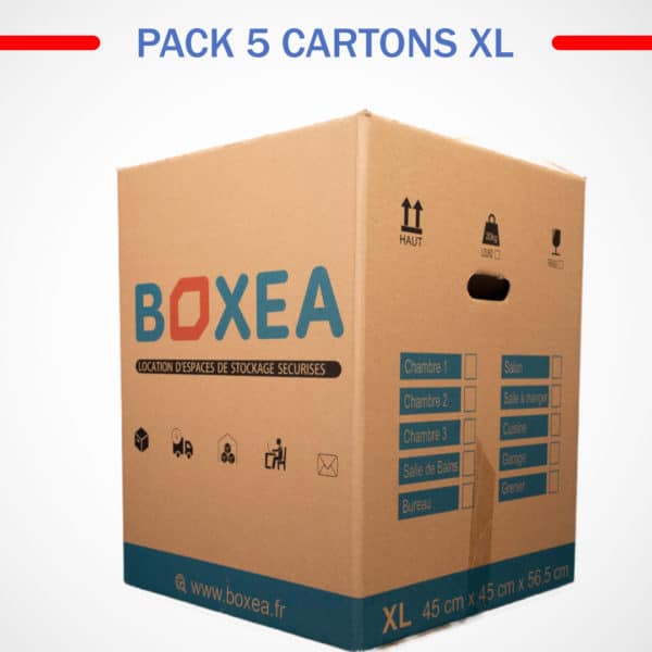 pack 5 cartons extra large déménagement